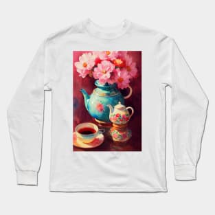 Watercolor teapot Long Sleeve T-Shirt